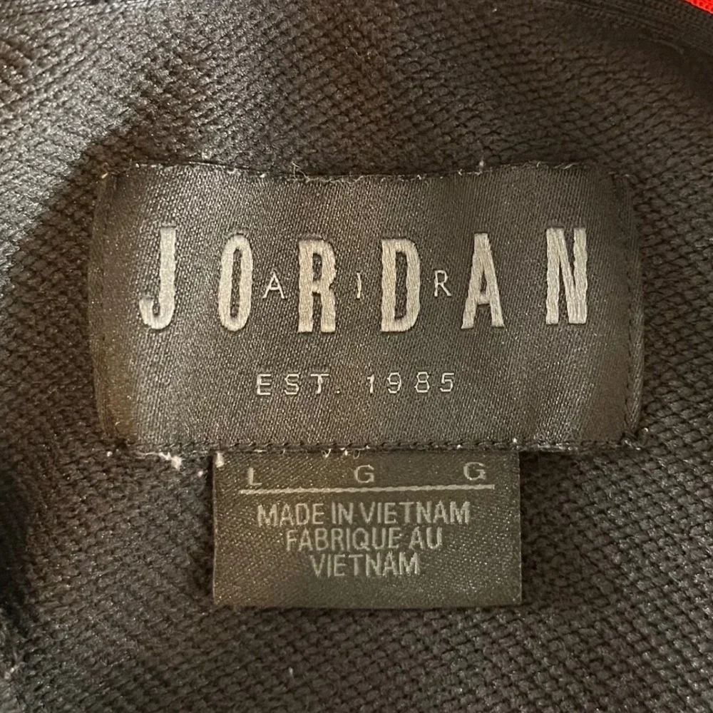 Jordan Hoodie Mens‎ Large Black Jumpman Air Pullover AR2252-010 Excellent Logo